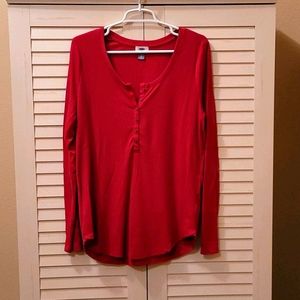 Old Navy henley long sleeve tee